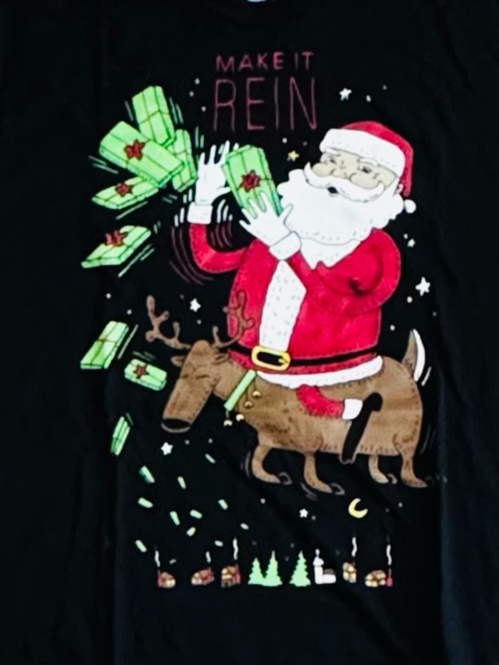 NWT “Make It Rein” Short Sleeve Men’s Size 2XL (50-52) Christmas Tee